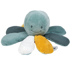 Игрушка мягкая Nattou Soft toy Lapidou Activity Octopus Осьминог green 877794