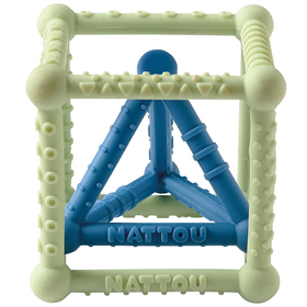 Прорезыватель Nattou Lapidou силикон Куб и Пирамида green/blue 876452