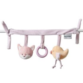 Игрушка мягкая Nattou Soft toy ALICE & POMME Лисичка и Кролик на завязках 485234