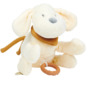 Игрушка мягкая Nattou Musical Soft toy CHARLIE Собачка vanilla музыкальная 388023