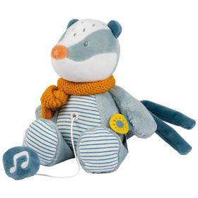 Игрушка мягкая Nattou Musical Soft toy MINI FELIX & LEO Барсук музыкальная 595063